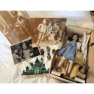 Franklin Heirloom Dorothy And Toto Wizard Of Oz Lot With Accessories Pics Etc